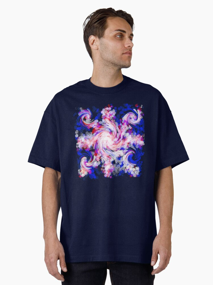 Abstract Union flag Oversized T Shirt T Shirt Viral US Style Hot Search US
