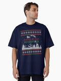 Die Hard Yippee-Ki-Yay Ugly Christmas Sweater Oversized T-Shirt