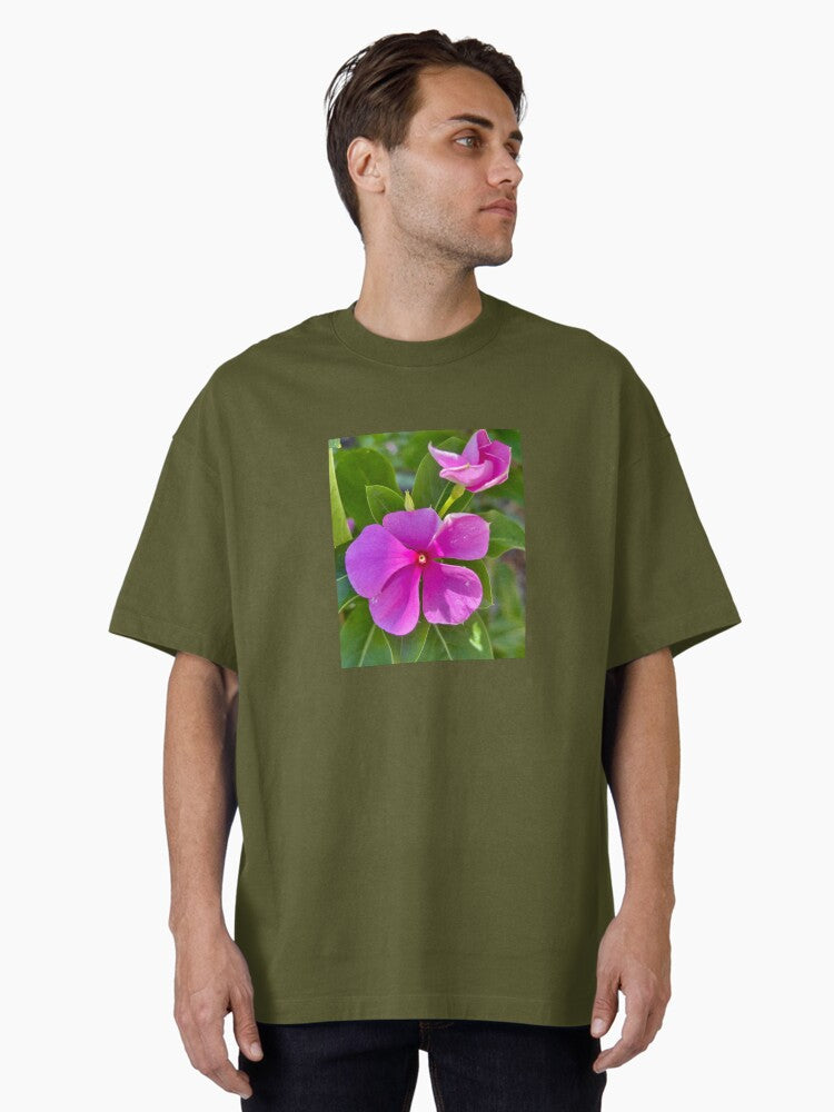 Periwinkle Flower Oversized T-Shirt