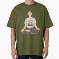 "Self care girl in lotus position " Oversized T-Shirt for Sale by DropRomance