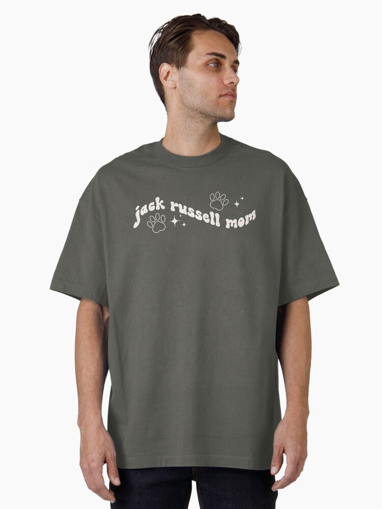 Jack Russell Dog Mom Retro Graphic Cream White Oversized T Shirt T Shirt Trending 2025 High CTR Pick