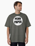 The Penn Paper Featured Signage From 'the Office' Tv Series Oversized T-shirt | Trendy Graphic Tee | Casual Unisex T-shirt