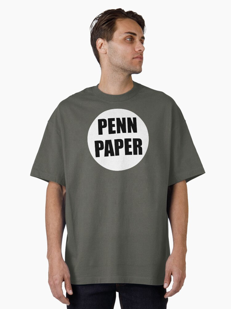 The Penn Paper Featured Signage From 'the Office' Tv Series Oversized T-shirt | Trendy Graphic Tee | Casual Unisex T-shirt