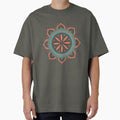 Mandala Lotus Boho Design Oversized T-Shirt for Sale by VibrArtco