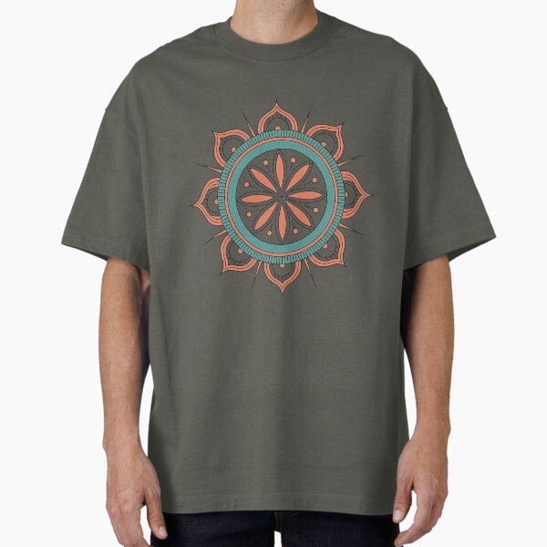 Mandala Lotus Boho Design Oversized T-Shirt for Sale by VibrArtco