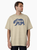 Vintage Papa Bear Father s Day Gift Oversized T Shirt T Shirt | Premium Quality | High CTR Pick