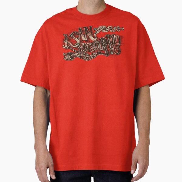 KSAN Stereo Radio 95 1968 Oversized T-Shirt for Sale by AstroZombie6669