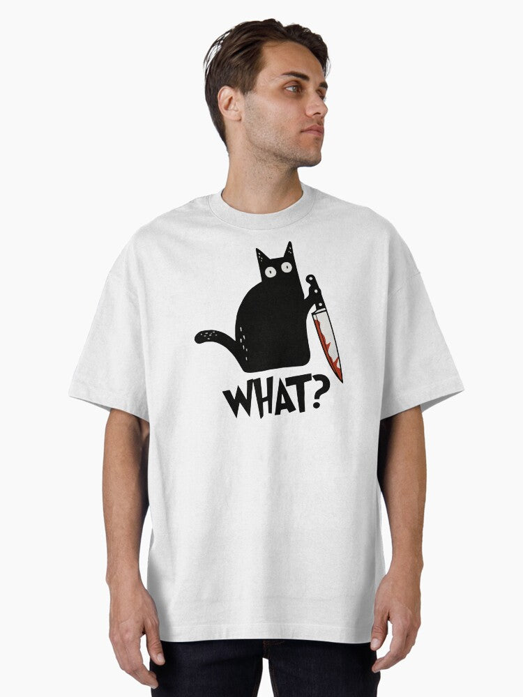 Cat What Murderous Black Cat With Knife Gift Premium T Shirt Oversized T Shirt T Shirt Trending 2025 High CTR Pick