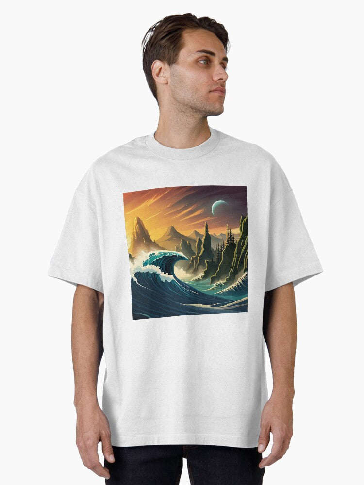 Mind Surfing Machine Dreams 002 Oversized T-Shirt | Graphic T-Shirt for Unisex