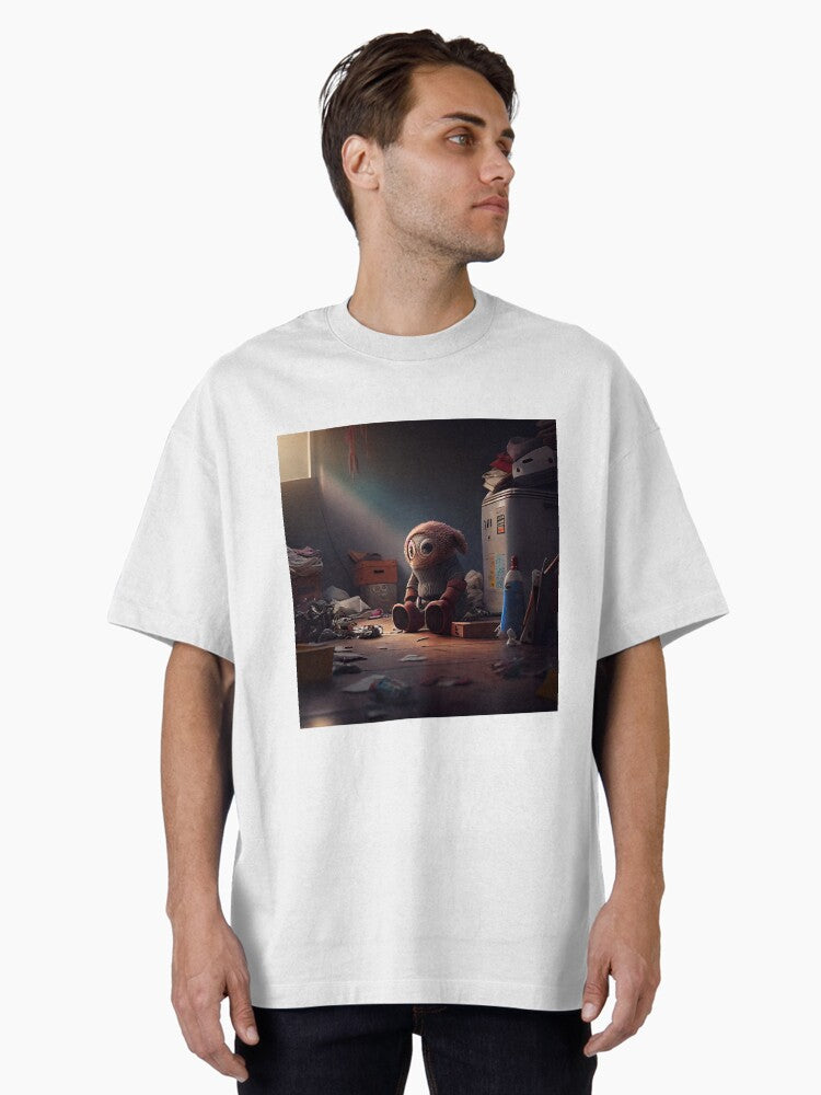 Hope for a Lonely Stuffed Animal Digital Painting Oversized T-Shirt