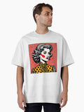Retro 50 s Woman in Bold Comic Book Style Oversized T Shirt T Shirt Trending US Futuristic Style