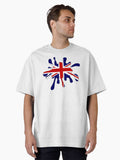 Union Jack Flag Paint Splat Oversized T Shirt T Shirt Premium Quality Hot Search US