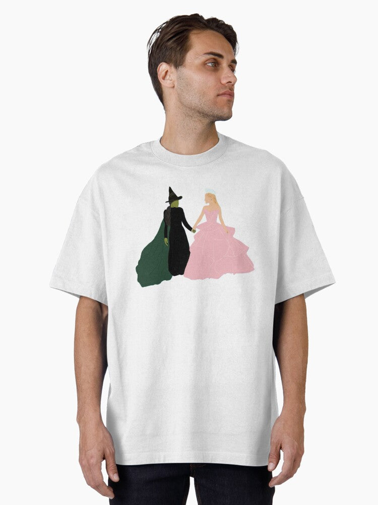 Wicked Glinda and Elphaba Oversized T-Shirt T-Shirt | Best-Selling Artwork | High Demand Item