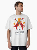 Crossed Guitar Rock Poster Vector Png Rock Rock Oversized T-shirt | Premium Wall Art | High Quality Poster