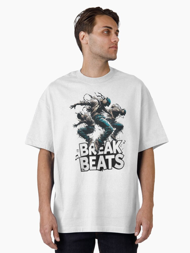 Breakbeats Dance Oversized T-shirt | Trendy Graphic Tee | Casual Unisex T-shirt