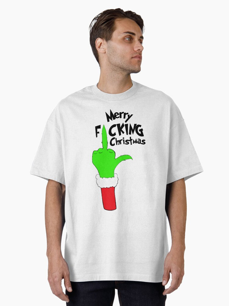 Merry F'n Christmas Oversized T-Shirt