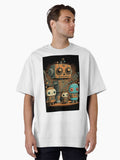 Robotcore Cybercore Design Oversized T Shirt T Shirt AI Inspired Art Daily Wear