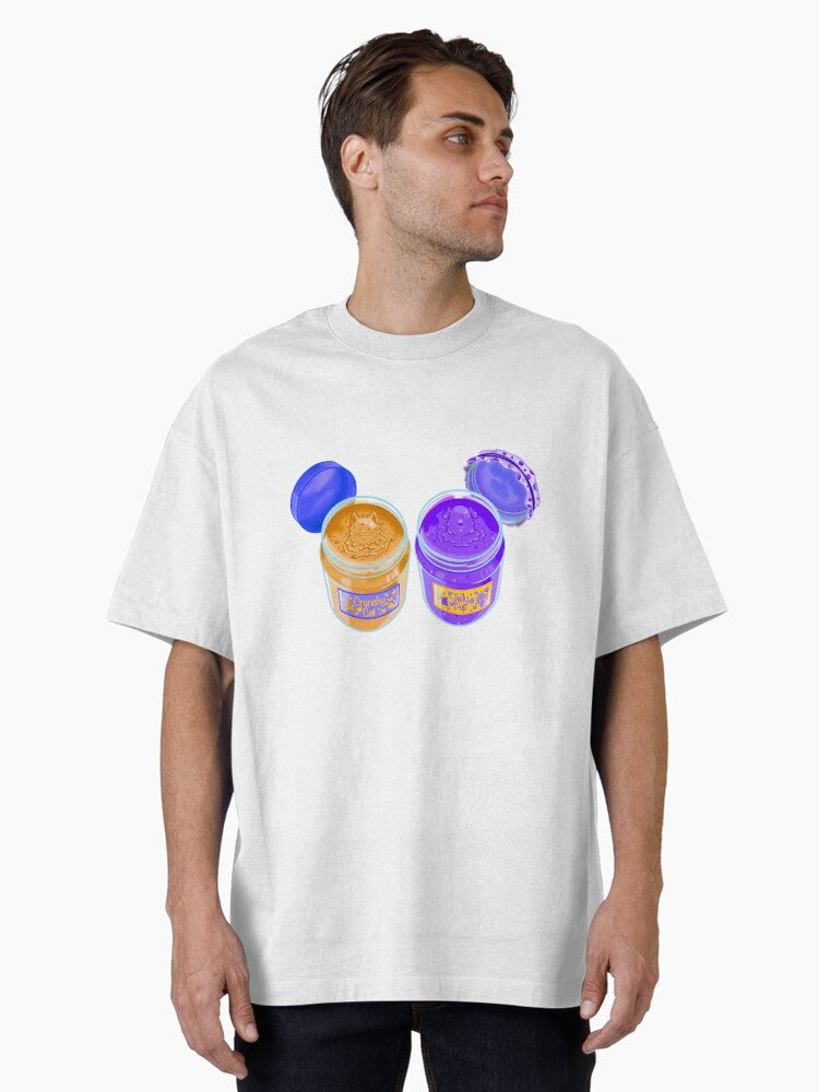 Crunchy Cat and Grape Jelly Pup Oversized T-Shirt