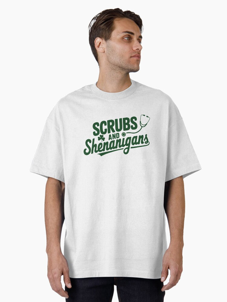 Scrubs and Shenanigans Oversized T-Shirt