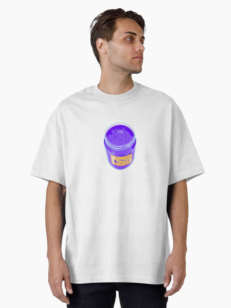 Grape Jelly Cat Jar Oversized T-Shirt