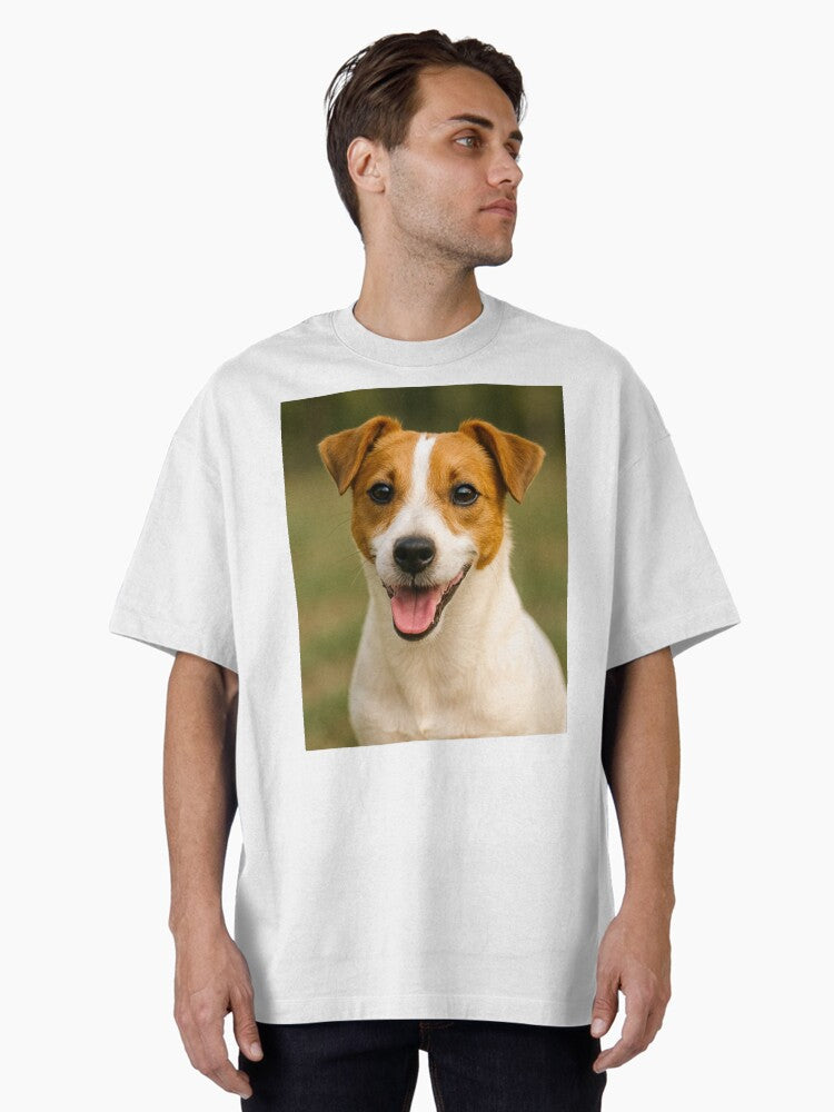 Jack Russell Terrier Dog Brown and white Oversized T Shirt T Shirt Best Seller Look High CTR Pick
