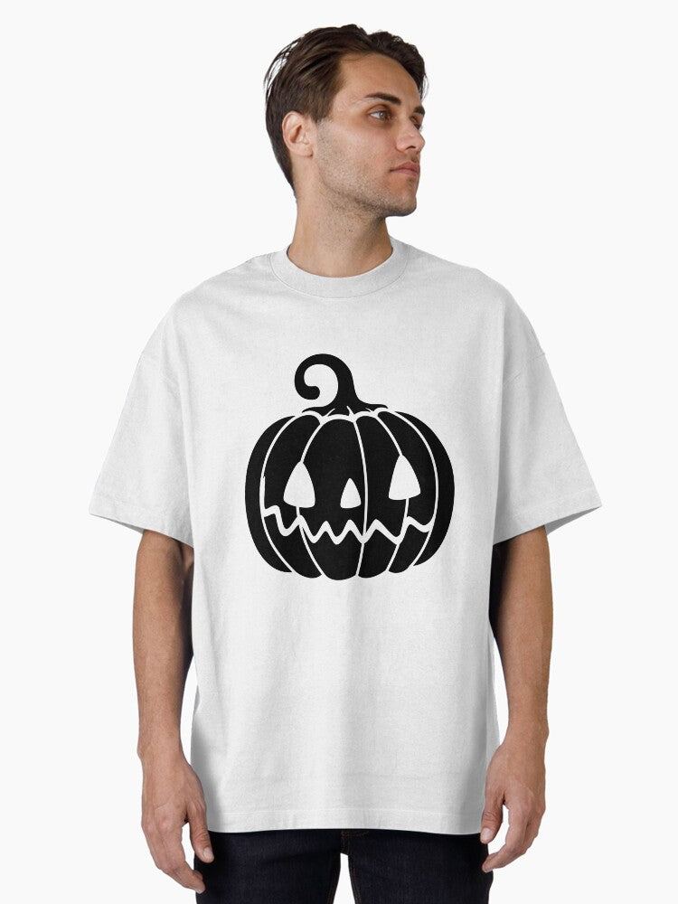 Halloween Pumpkin Jack o Lantern Black White Oversized T Shirt T Shirt Best Seller Look Hot Search US