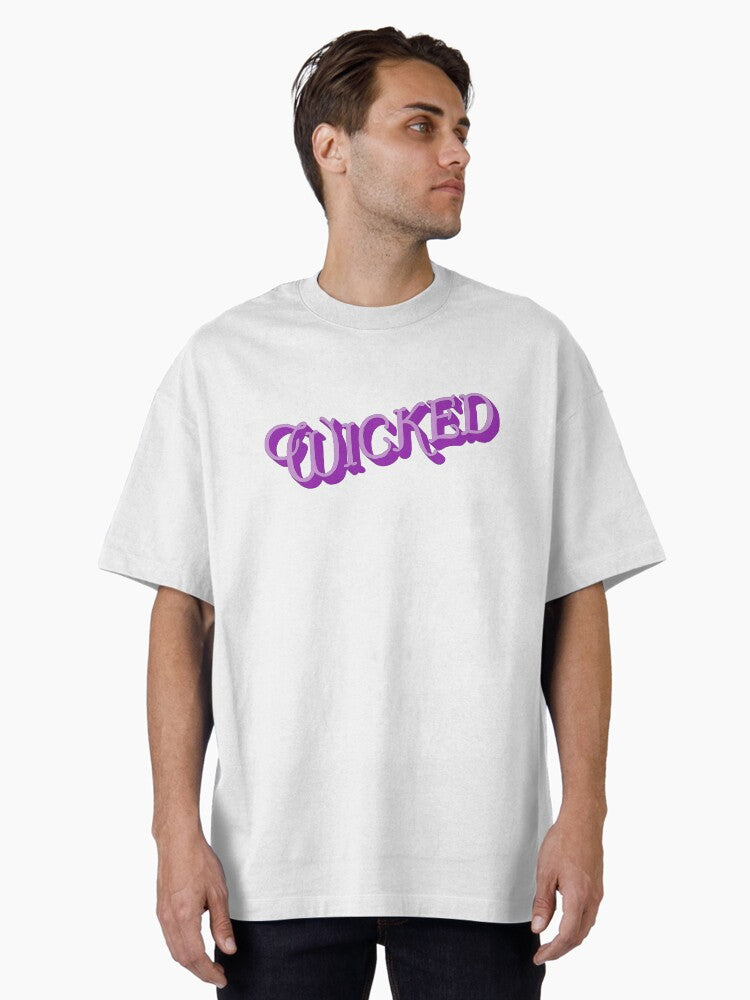 Wicked Title Card Purple Oversized T-Shirt T-Shirt | Streetwear Vibe | High Demand Item