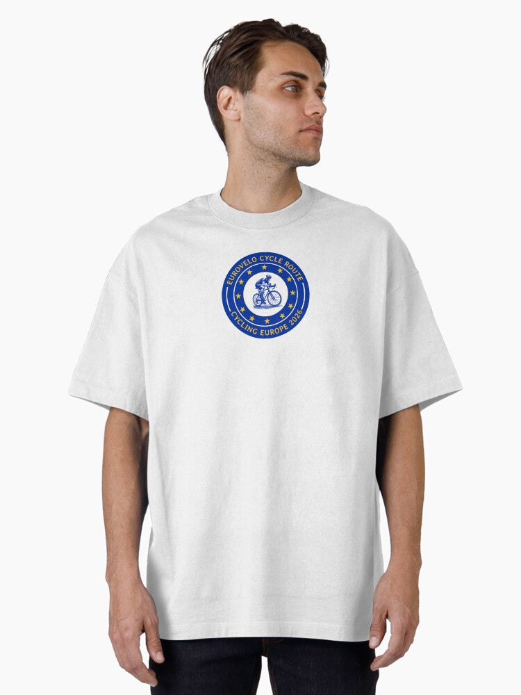 EURO VELO cycle route 2026 Oversized T-Shirt | Premium Unisex T-Shirt, Trending Graphic Tee