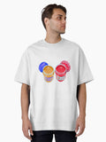 Peanut Pupper and Strawberry Jelly Cat Oversized T-Shirt