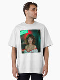 Red Green Jelly Bean Neon Christmas Girl Oversized T-Shirt