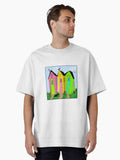 Jelly Row colourful cabins. Oversized T-Shirt
