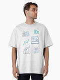 DATA Graphics Oversized T Shirt T Shirt AI Inspired Art Futuristic Style