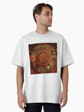 Ancient African Pattern Digital Painting Oversized T Shirt T Shirt Comfort Fit Gift Ready