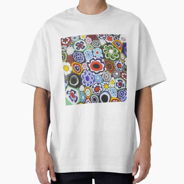 Millefiori Murano Italian Glass Print Oversized T-Shirt for Sale by bragova