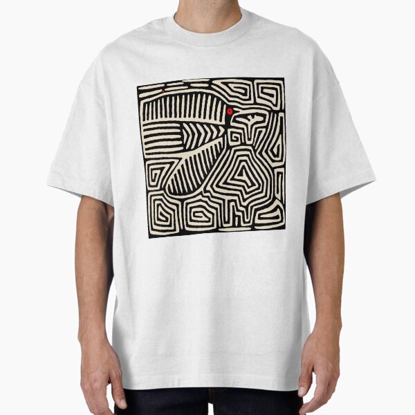 San Blas Mola Black Bird Oversized T-Shirt for Sale by Esprit-Mystique