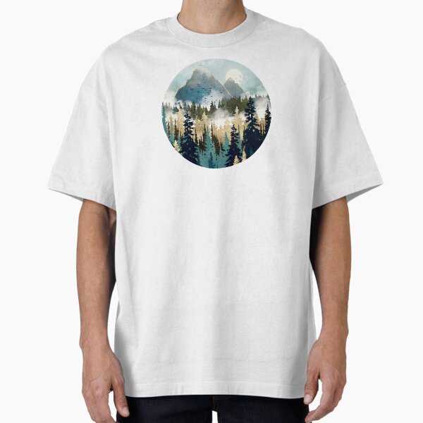 Misty Pines Oversized T-Shirt for Sale by spacefrogdesign