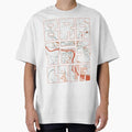 Bratislava City Map of Slovakia - Bohemian Oversized T-Shirt for Sale by deMAP
