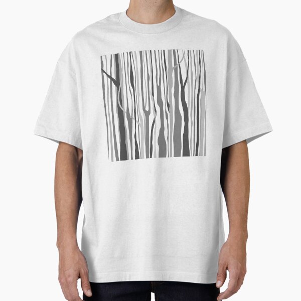 Mystical Forest Monochrome Background Oversized T-Shirt for Sale by missbobbit