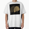 Boho Warm Earthtones Sophisticated Abstract Art Rainbow Mountain Oversized T-Shirt for Sale by DEC02