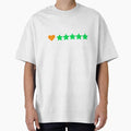 Letterboxd rating heart and 5 stars Oversized T-Shirt for Sale by Daphne-fj