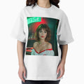Red Green Sexy Neon Christmas Girl Santa Elf Oversized T-Shirt