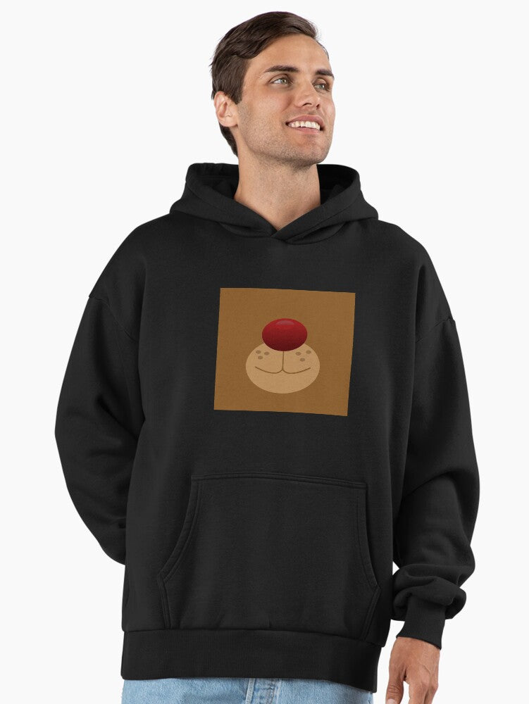 Rudolph Red Nose Premium Oversized Hoodie | Premium Unisex T-Shirt, Trending Graphic Tee