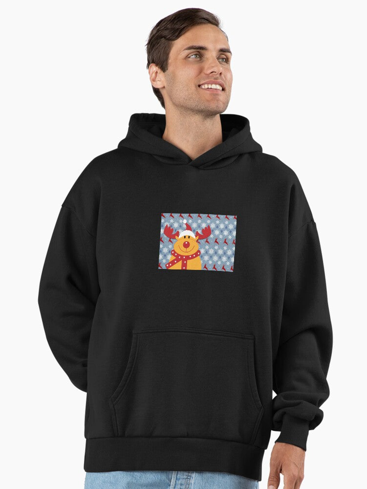 Rudolph Reindeer Premium Oversized Hoodie | Premium Unisex T-Shirt, Trending Graphic Tee
