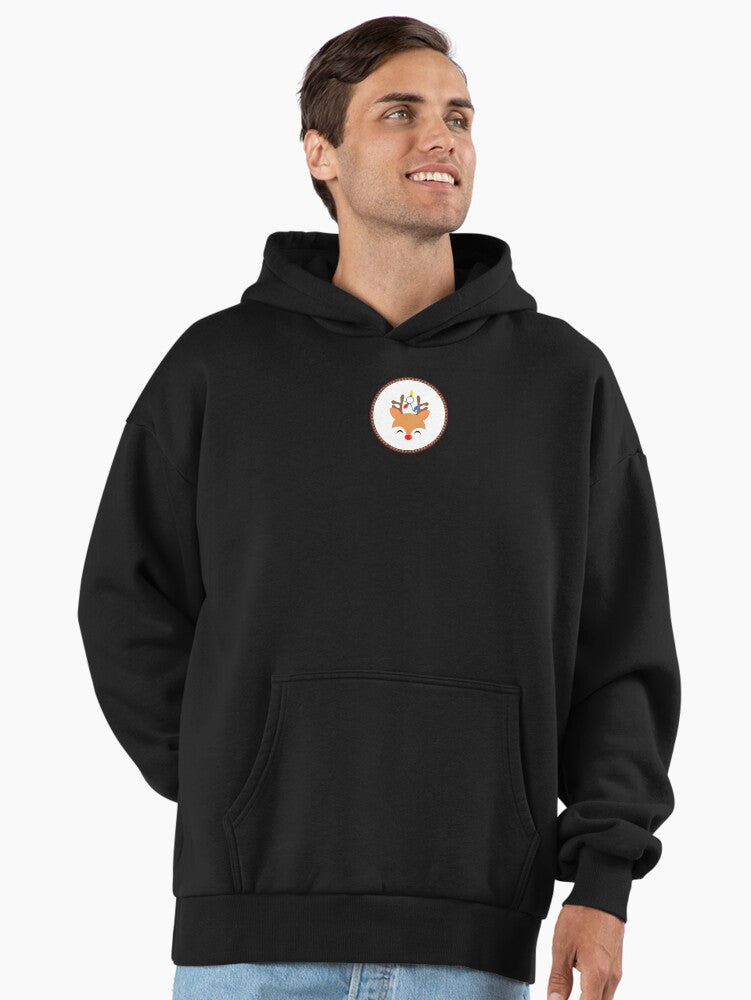 Red-Nosed Reindeer Premium Oversized Hoodie | Premium Unisex T-Shirt, Trending Graphic Tee
