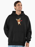 Dabbing Rudolph the Red-Nosed Reindeer, Christmas Holiday Premium Oversized Hoodie | Premium Unisex T-Shirt, Trending Graphic Tee