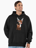 Rudolph The Red Nose Reindeer - Illustration Premium Oversized Hoodie | Premium Unisex T-Shirt, Trending Graphic Tee