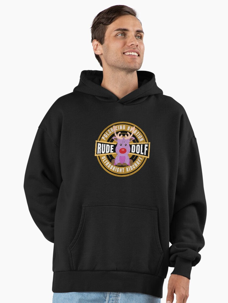 Rude Dolf Aviation Premium Oversized Hoodie | Premium Unisex T-Shirt, Trending Graphic Tee