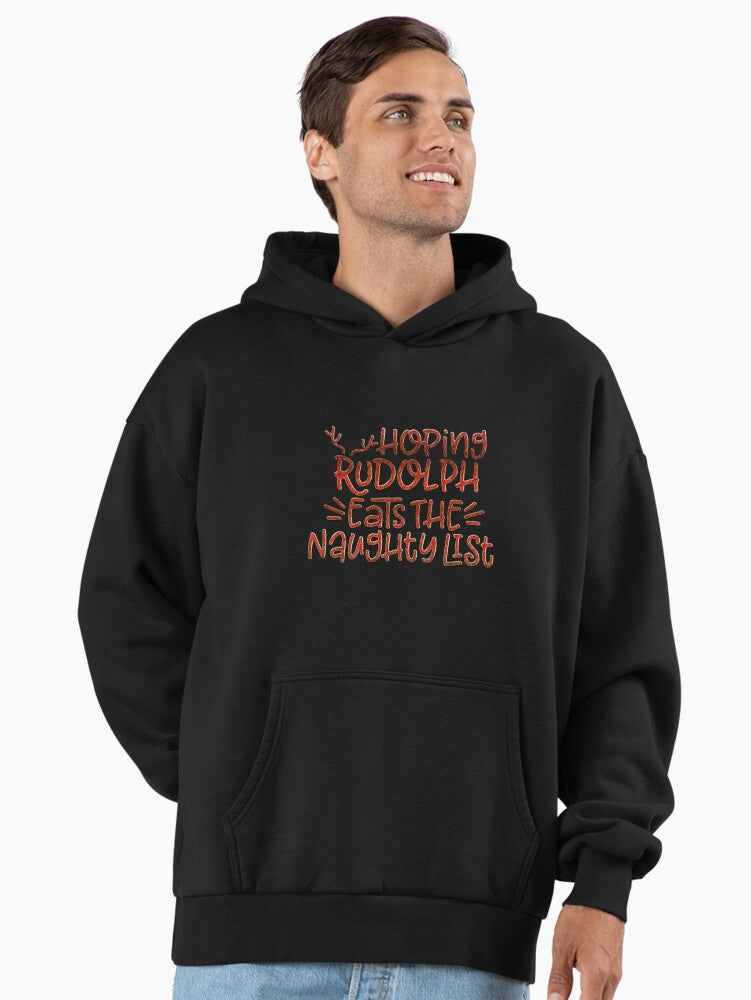 Hoping Rudolph Premium Oversized Hoodie | Premium Unisex T-Shirt, Trending Graphic Tee
