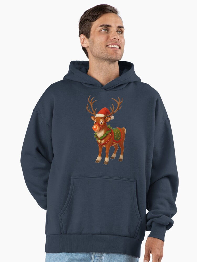 Rudolph the Red-Nosed Reindeer Premium Oversized Hoodie | Premium Unisex T-Shirt, Trending Graphic Tee