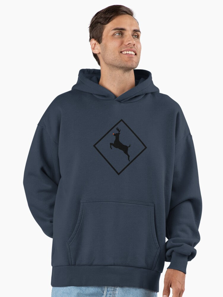 Reindeer crossing Premium Oversized Hoodie | Premium Unisex T-Shirt, Trending Graphic Tee